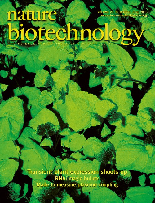 Nature Biotechnology目次の表紙