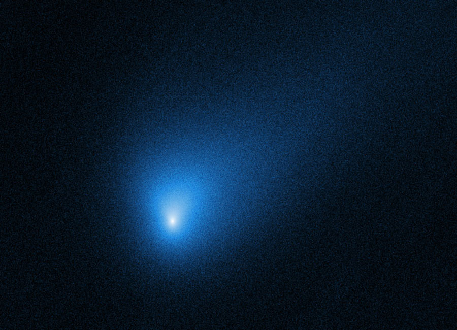 2019年10月にハッブル宇宙望遠鏡が撮影した、恒星間彗星2I/ボリソフ。