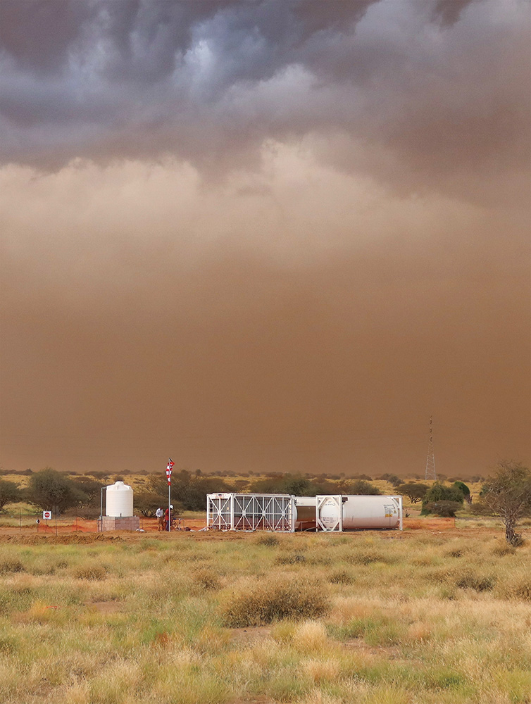 サウジアラビア・ジーザーンのCO<sub>2</sub>注入試験場。