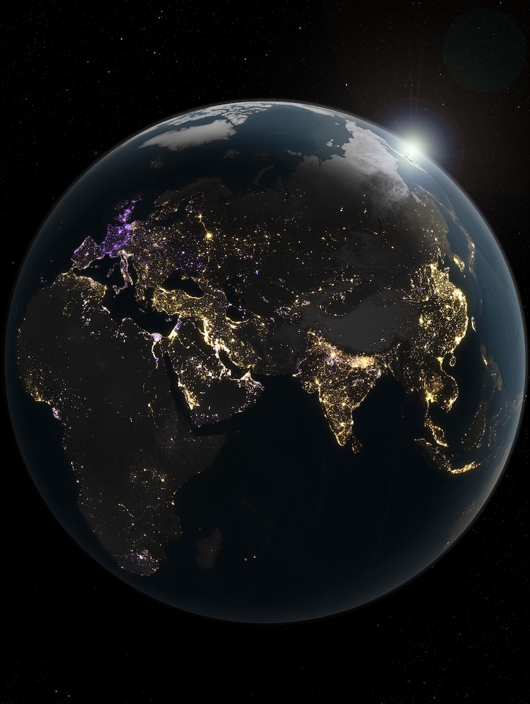 地球の夜の姿。