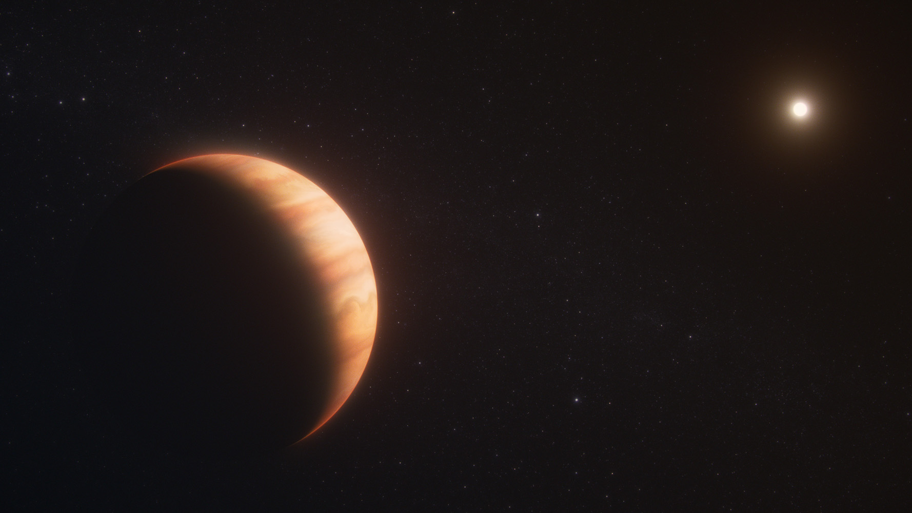 白色矮星を周回する惑星WD 1856 bのイメージ画像。