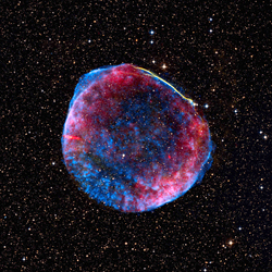 SN 1006超新星残骸（合成画像）。