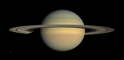 NASAのカッシーニ探査機がとらえた土星の姿。
