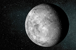 系外惑星Kepler-37bのイメージ画像。サイズは月よりわずかに大きい。