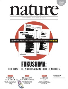 Nature 2011年12月15日号:福島第一原発を国有化せよ