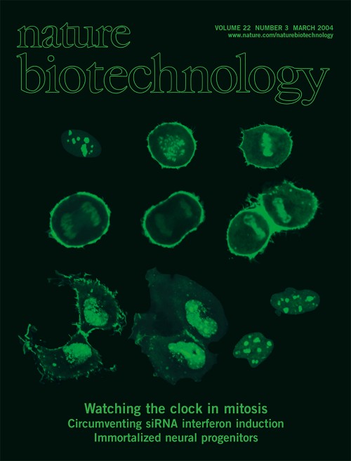 Nature Biotechnology目次の表紙