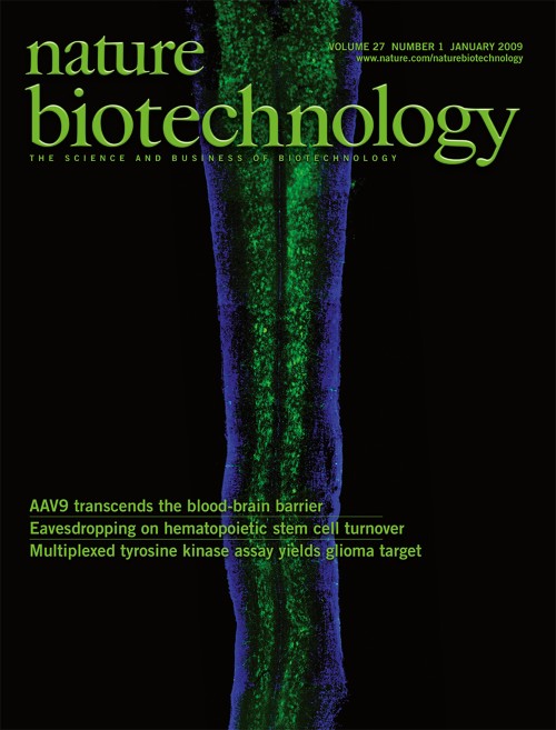 Nature Biotechnology目次の表紙