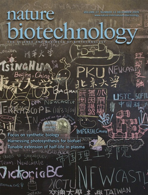 Nature Biotechnology目次の表紙