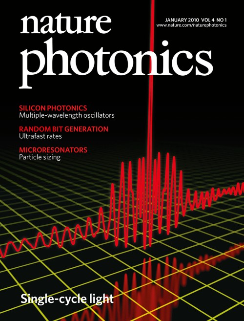 Nature Photonics目次の表紙