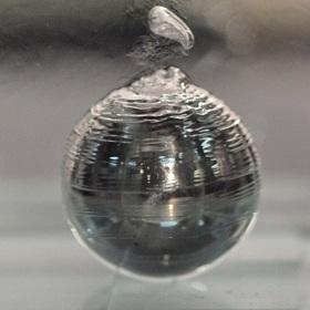 
A vapour-encased sphere can move at much higher speeds through a liquid due to reduced resistance.
