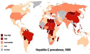 
Worldwide hepatitis C prevalence, 1999
