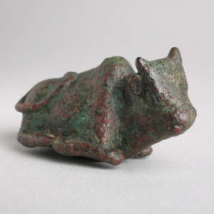 A zebu-shaped weight from Tel Beth-Shemesh, west of Jerusalem.