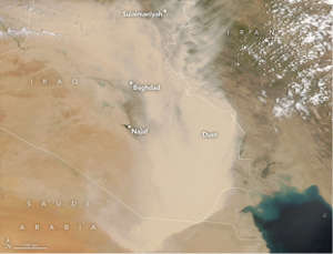 Severe dust storms in the Middle East in May 2022 were caused by unusual atmospheric events in the mid-latitudes and Turkey.