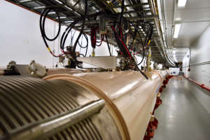 A section of the Relativistic Heavy Ion Collider (RHIC) at Brookhaven National Laboratory, USA