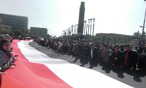 
Cairo University students staged a march from the university asking for greater academic freedoms.
