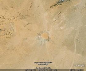 
Google Earth image of the crater
