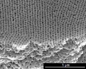 
A picture of the new membrane taken with a scanning electron microscope.
