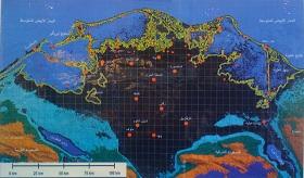 
An image of the Nile Delta, outlining the areas liable to flooding due to the expected sea level rise
