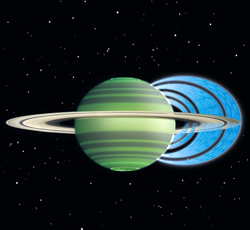 土星では輪からの「雨」によって大気の輝度が失われている。