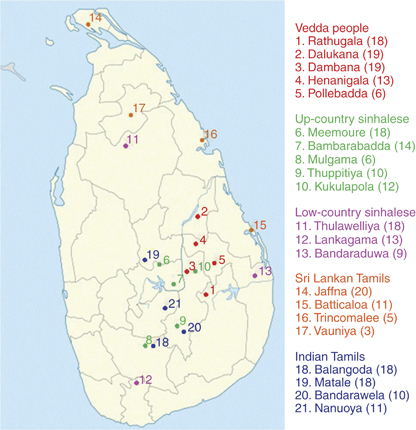 スリランカ民族のミトコンドリアDNAに刻まれた定住史：セイロン島内およびインド亜大陸の集団との関係