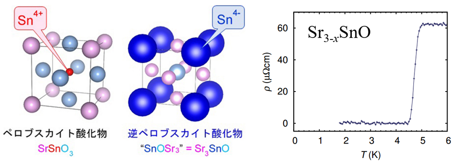 逆ペロブスカイト型ディラック金属酸化物Sr<sub>3-x</sub>SnOにおける超伝導